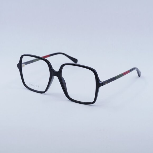 🕶️ New Gucci GG1003O 008 Eyeglasses - Shiny Black Frame